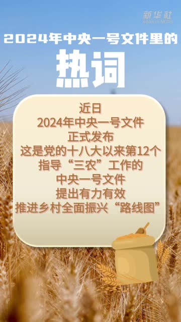 动画丨2024年中央一号文件裏的热词